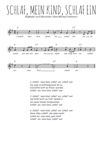 Schlaf, mein Kind, schlaf ein, schlaf ein